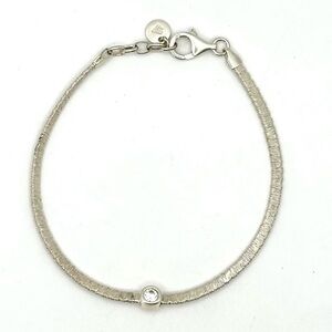 Silpada B2703 Sterling Silver Wired Wrapped Bracelet w/ CZ
